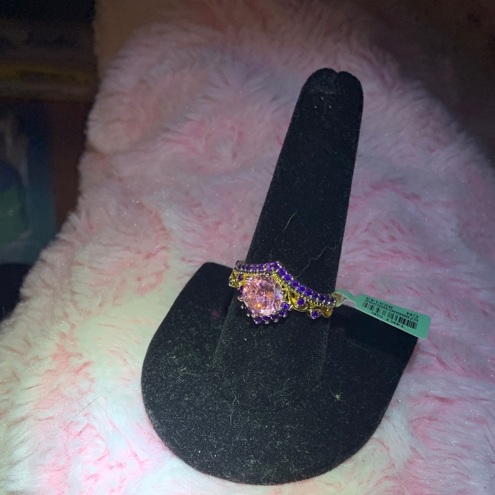 Swarovski Purple and Gold Crystal Ring